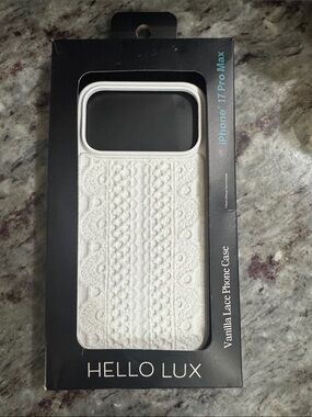 NEW HELLO LUX Vanilla Lace iPhone 17 Pro Max Case - White